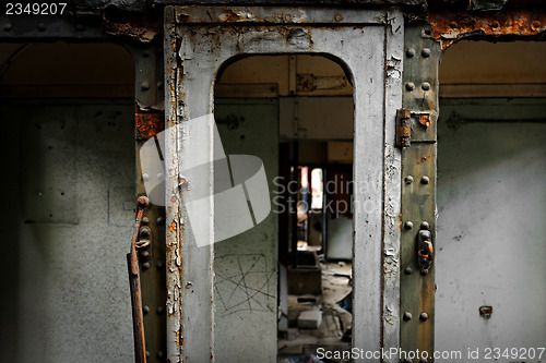 Image of Damaged industrial frame as abstract background