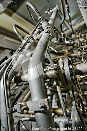 Image of Large industrial generator closeup