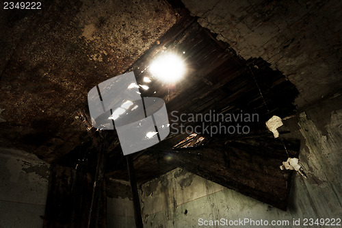 Image of Roof damaged by water