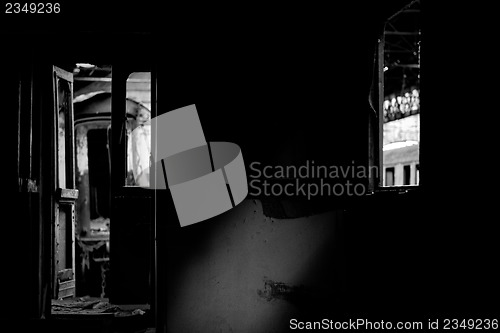 Image of Photo of a window with bright light