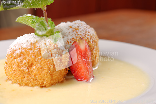 Image of Delicious hungarian dessert closeup