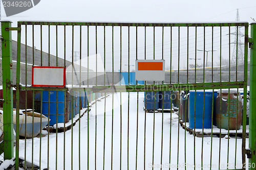 Image of Chemical waste dump with a lot of barrels