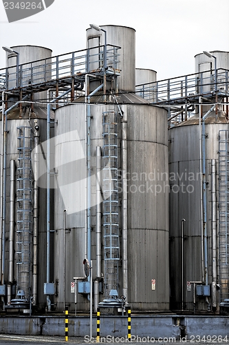 Image of Large industrial silo outdoors