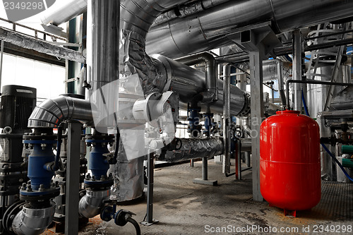 Image of Industrial pipes in a thermal power plant