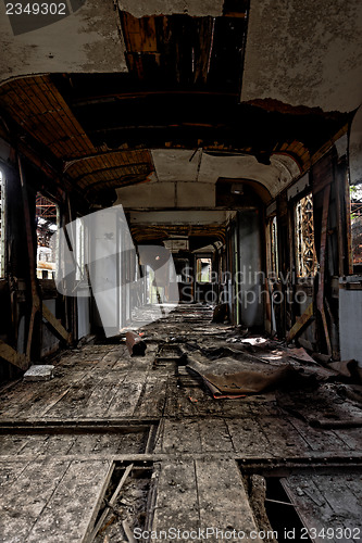 Image of Messy vehicle interior with lights