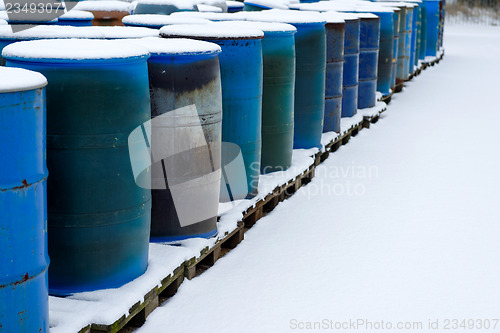 Image of Chemical waste dump with a lot of barrels