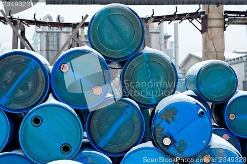 Image of Chemical waste dump with a lot of barrels