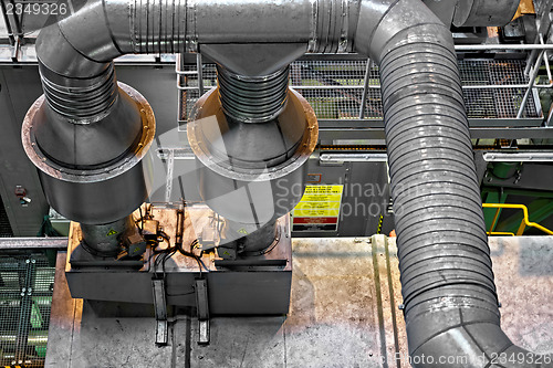 Image of Large industrial interior with power generator