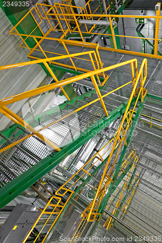 Image of Industrial Interior with large staircase