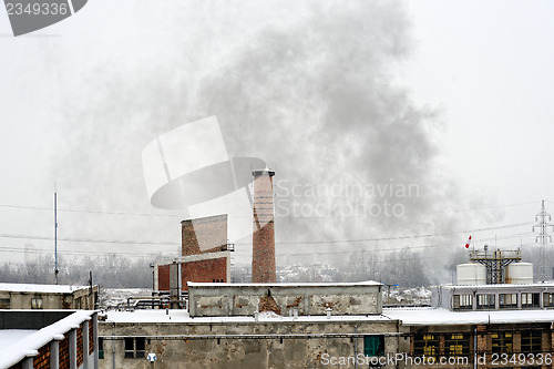 Image of Landscape with industrial architecture