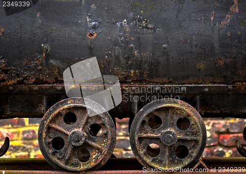 Image of Wheels of a mine cart