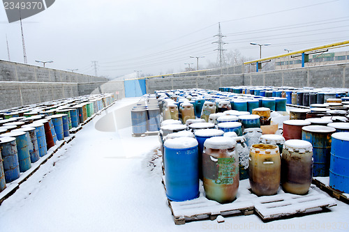 Image of Chemical waste dump with a lot of barrels