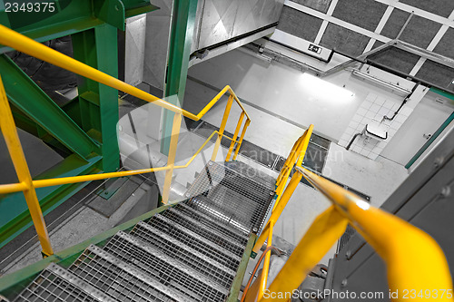 Image of Industrial Interior with large staircase
