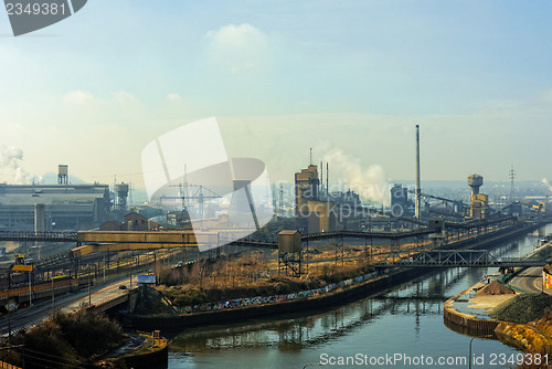 Image of Landscape with industrial architecture