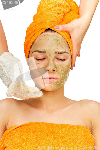 Image of Young woman in beauty salon