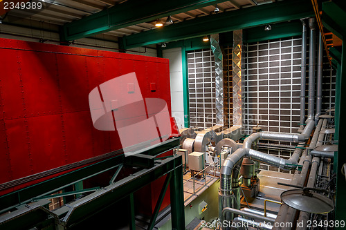 Image of Large industrial interior with power generator