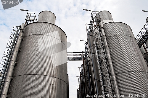 Image of Large industrial silo outdoors