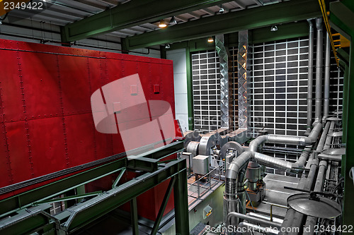 Image of Large industrial interior with power generator