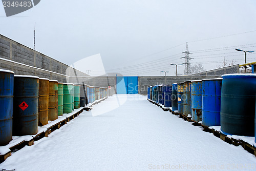 Image of Chemical waste dump with a lot of barrels