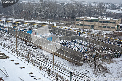 Image of Chemical waste dump with a lot of barrels