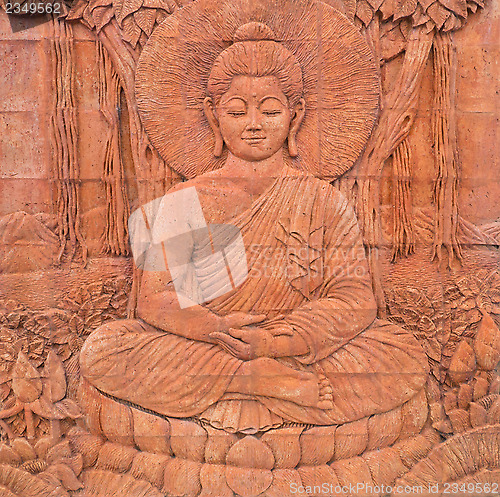 Image of buddha sculptures in the temple