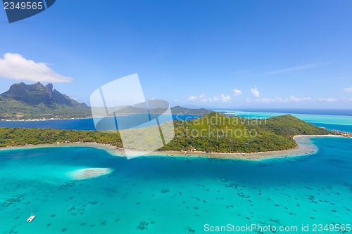 Image of bora bora island from air