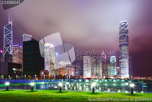 Image of Hong Kong city at night