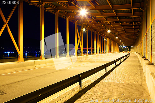 Image of Empty stainless steel tunnel