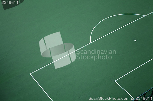 Image of Empty football court top view