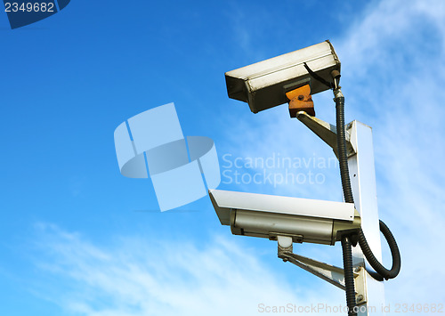 Image of CCTV with blue sky