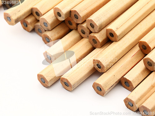 Image of New pencil on white background