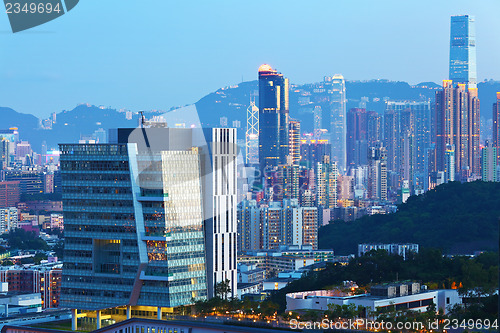 Image of Building in Hong Kong at dusk