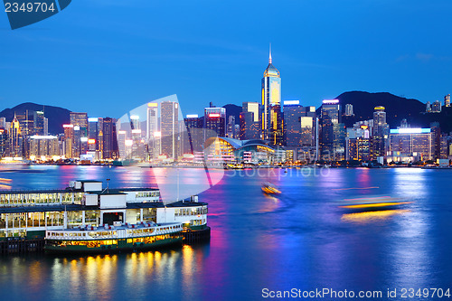 Image of Hong Kong skyline at night