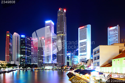 Image of Singapore city at night