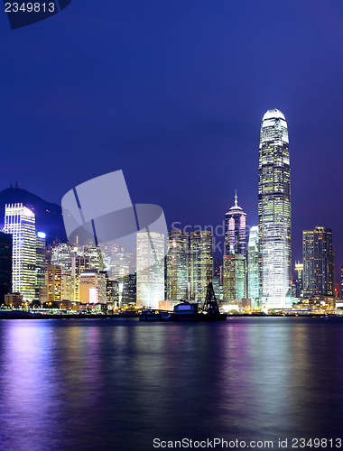 Image of Hong Kong skyline at night