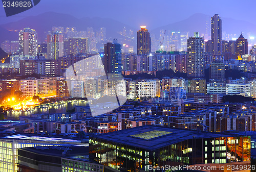 Image of Hong Kong city at night