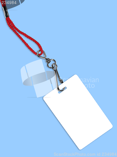 Image of Blank white badge with copy space (+ clipping path)