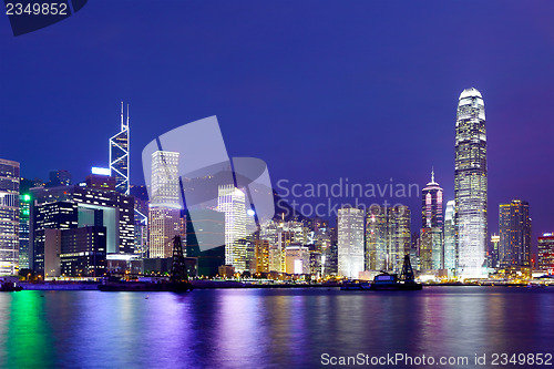 Image of Hong Kong city at night