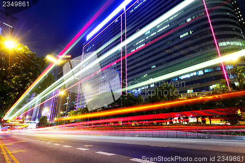 Image of Traffic tail at night