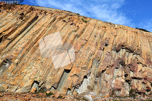 Image of Hong Kong Geopark with blue sky