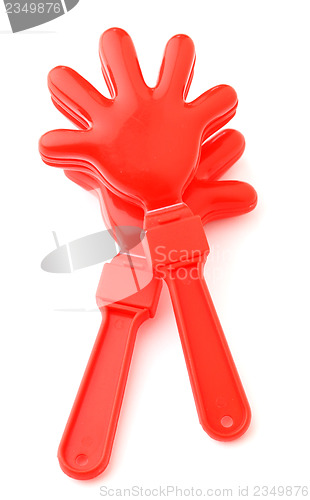 Image of Cheering clap hand tool isolated on white background