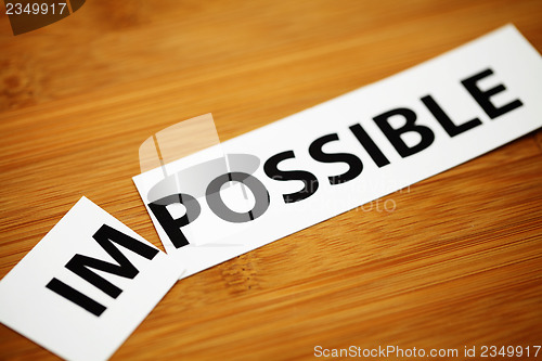Image of Impossible change to possible