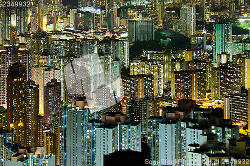 Image of Crowded downtown building in Hong Kong