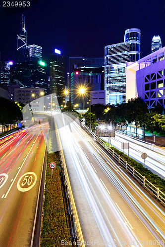 Image of Highway with car light