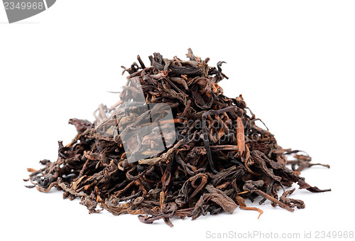 Image of Chinese black tea isolated on white background