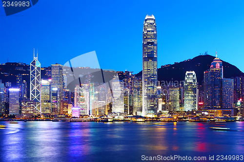 Image of Hong Kong city at night