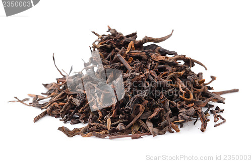 Image of Chinese black tea isolated on white background