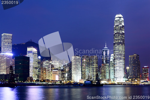 Image of Hong Kong skyline at night