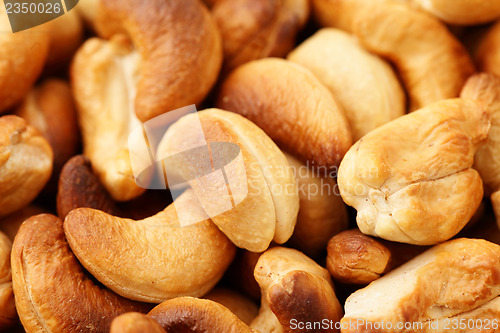 Image of Roasted cashew nuts close up