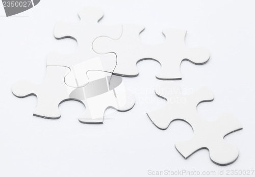Image of White puzzle pieces
